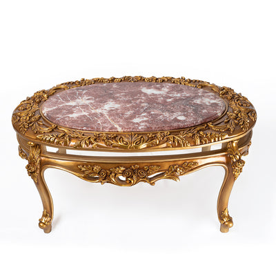 Luxury gold gilded Victorian style living room (6 pieces)