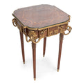 Pair of French Louis XVI style ormolu mounted side tables (2 set)