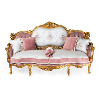 Luxury gold gilded Victorian style living room (6 pieces)