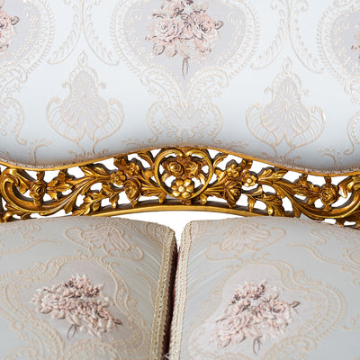 Luxury gold gilded Victorian style living room (6 pieces)