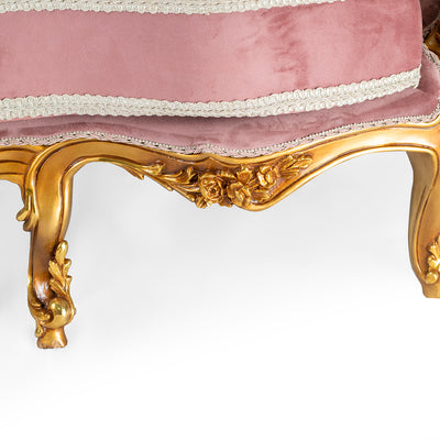 Luxury gold gilded Victorian style living room (6 pieces)