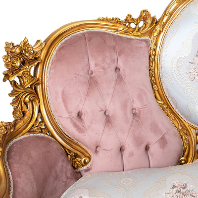Luxury gold gilded Victorian style living room (6 pieces)