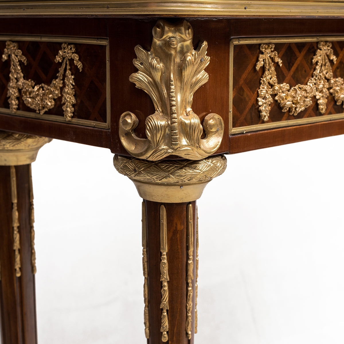 Louis XVI style ormolu mounted console table