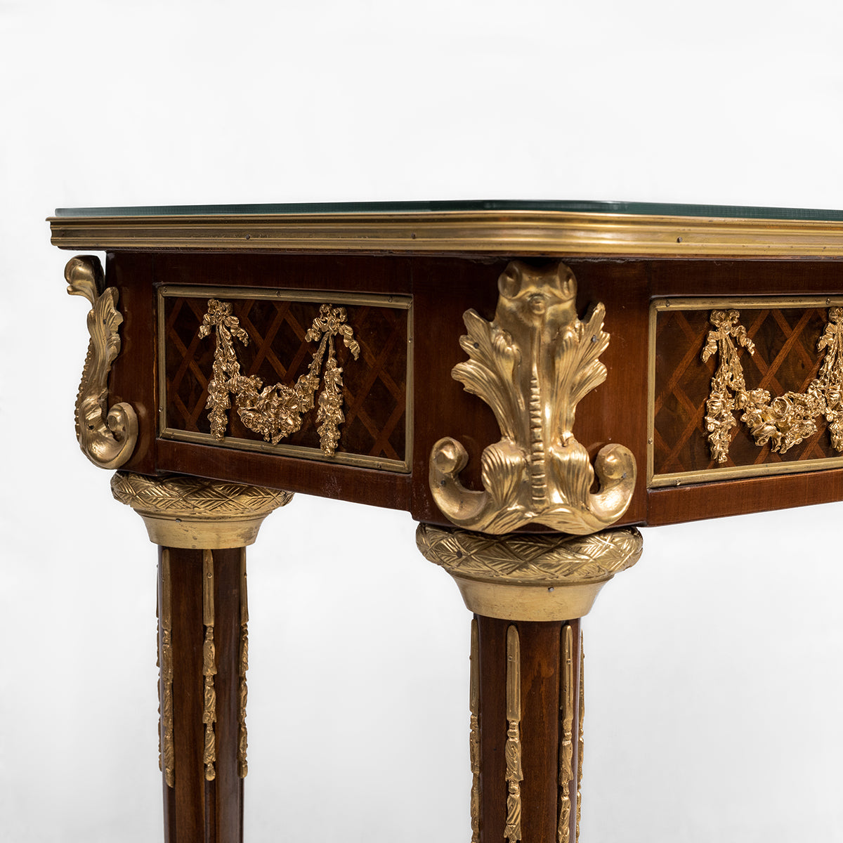 Louis XVI style ormolu mounted console table