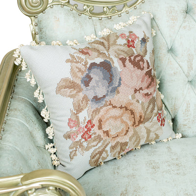 Louis XV style living room with flower bouquet back (5 pieces)