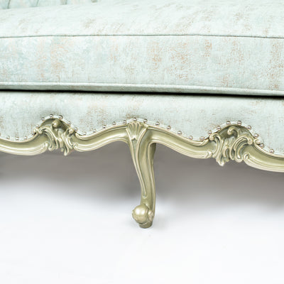 Louis XV style living room with flower bouquet back (5 pieces)