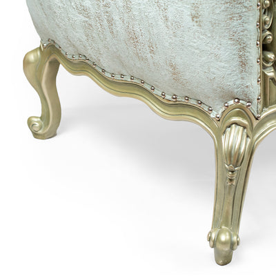 Louis XV style living room with flower bouquet back (5 pieces)