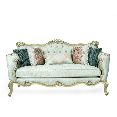 Louis XV style living room with flower bouquet back (5 pieces)