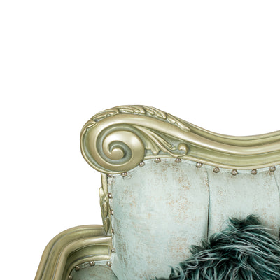 Louis XV style living room with flower bouquet back (5 pieces)