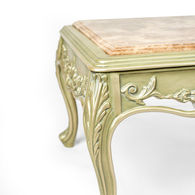 Louis XV style living room with flower bouquet back (5 pieces)
