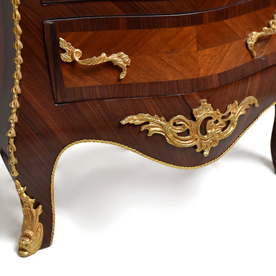 18th Century Rococo Style Bombe-Shaped drawer chest