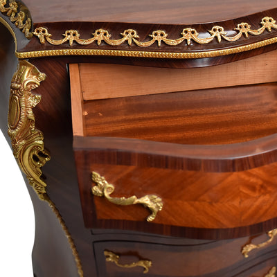 18th Century Rococo Style Bombe-Shaped drawer chest
