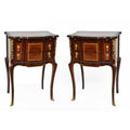Brown French 18th century style nightstand (2 set)