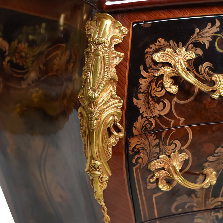 Hand painted Louis XIV chest-drawer