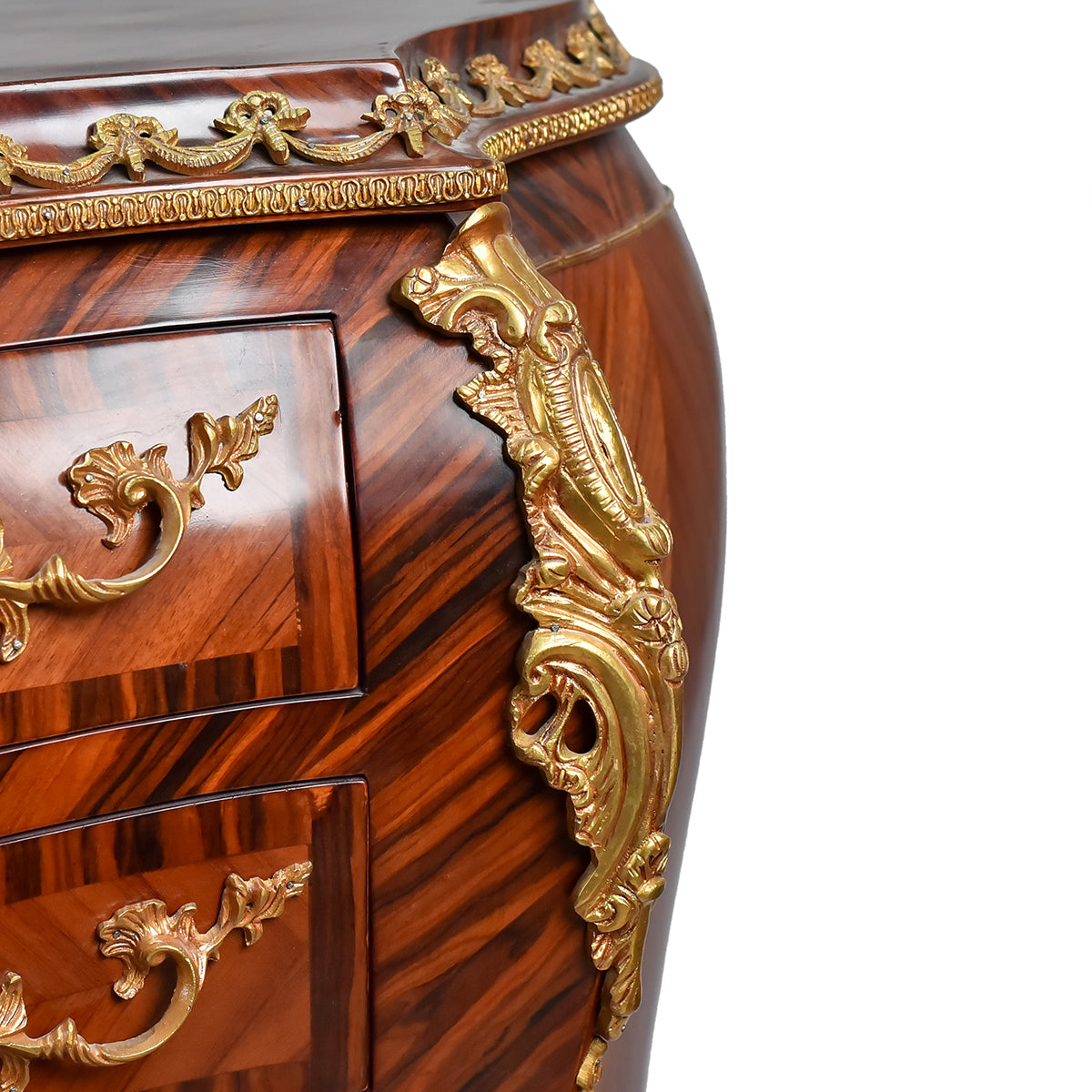 French Rococo Style Bombe 7-day Dresser