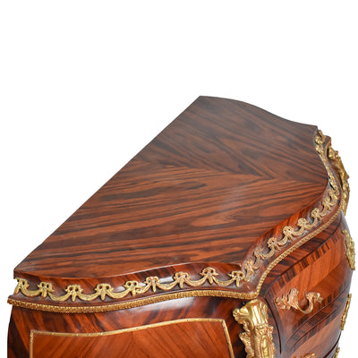 French Rococo Style Bombe 7-day Dresser