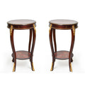 Louis XV hand-paint round table (2 set)