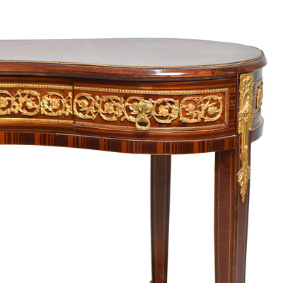 French Louis XVI style kidney console table