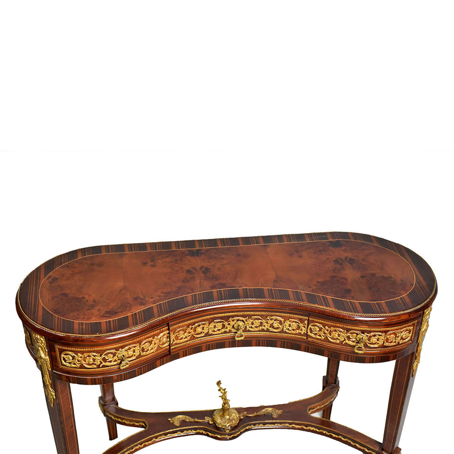 French Louis XVI style kidney console table