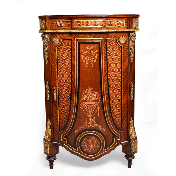 French mounted marquetry inlaid cabinet – Fntique