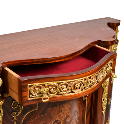 Late 1700s French gilt mounted cabinet