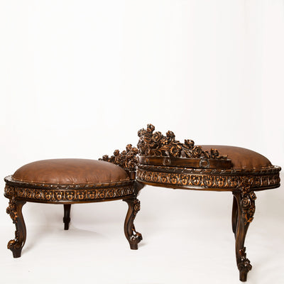 Twin Ottoman – Precision Carving