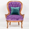 Purple tufted BergÉre armchair (2 chair set)