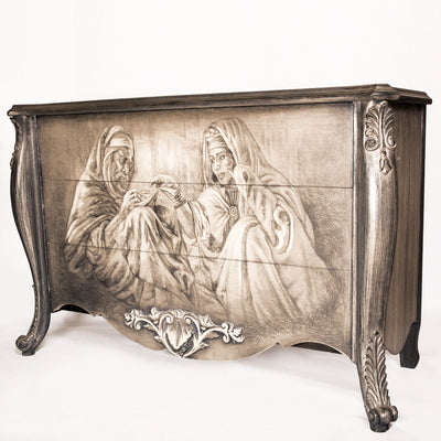 Louis XV Style 3 Drawers Commode - Pearlina Collection (Wide)