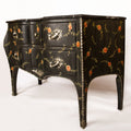 Black Louis XV Floral Commode with Marble Top side look