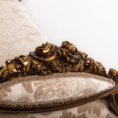 French rococo-style carved bench