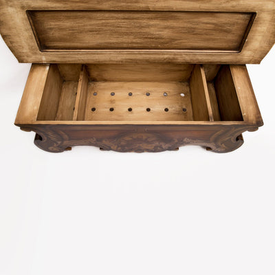 Hand-painted Italian bench with storage
