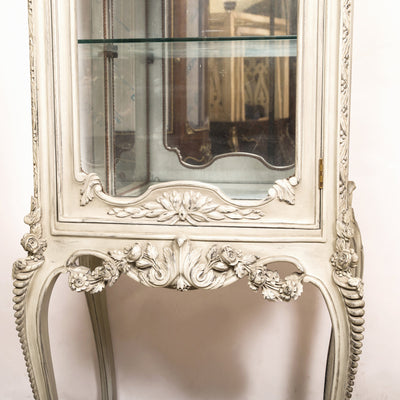 Rococo hand carved french vitrine late 19th century