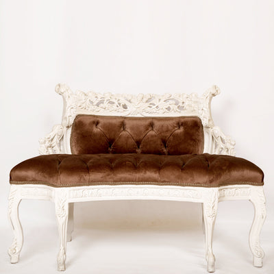Louis xv open arm settee